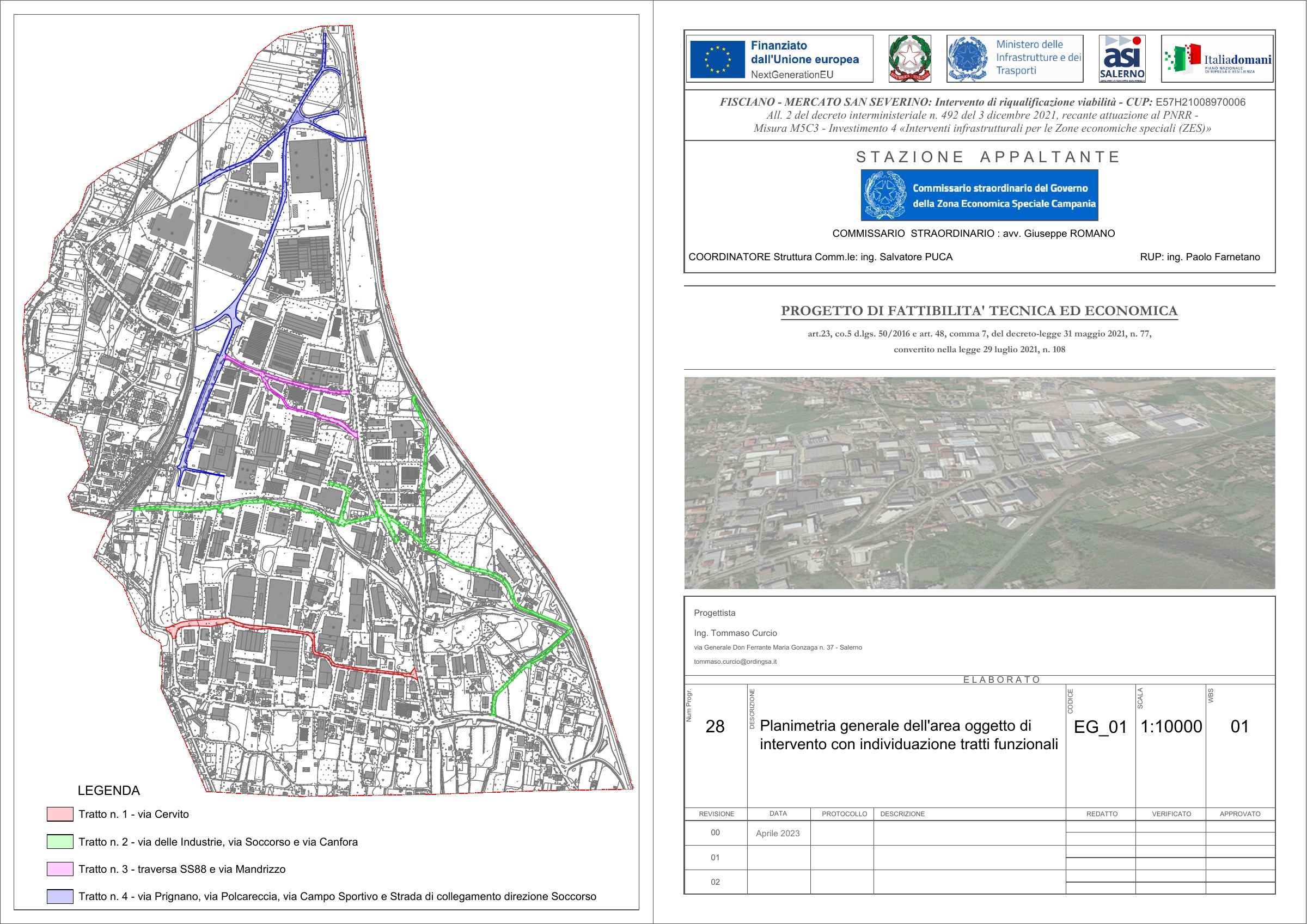 Planimetria generale dell'area oggetto dell'intervento di riqualificazione