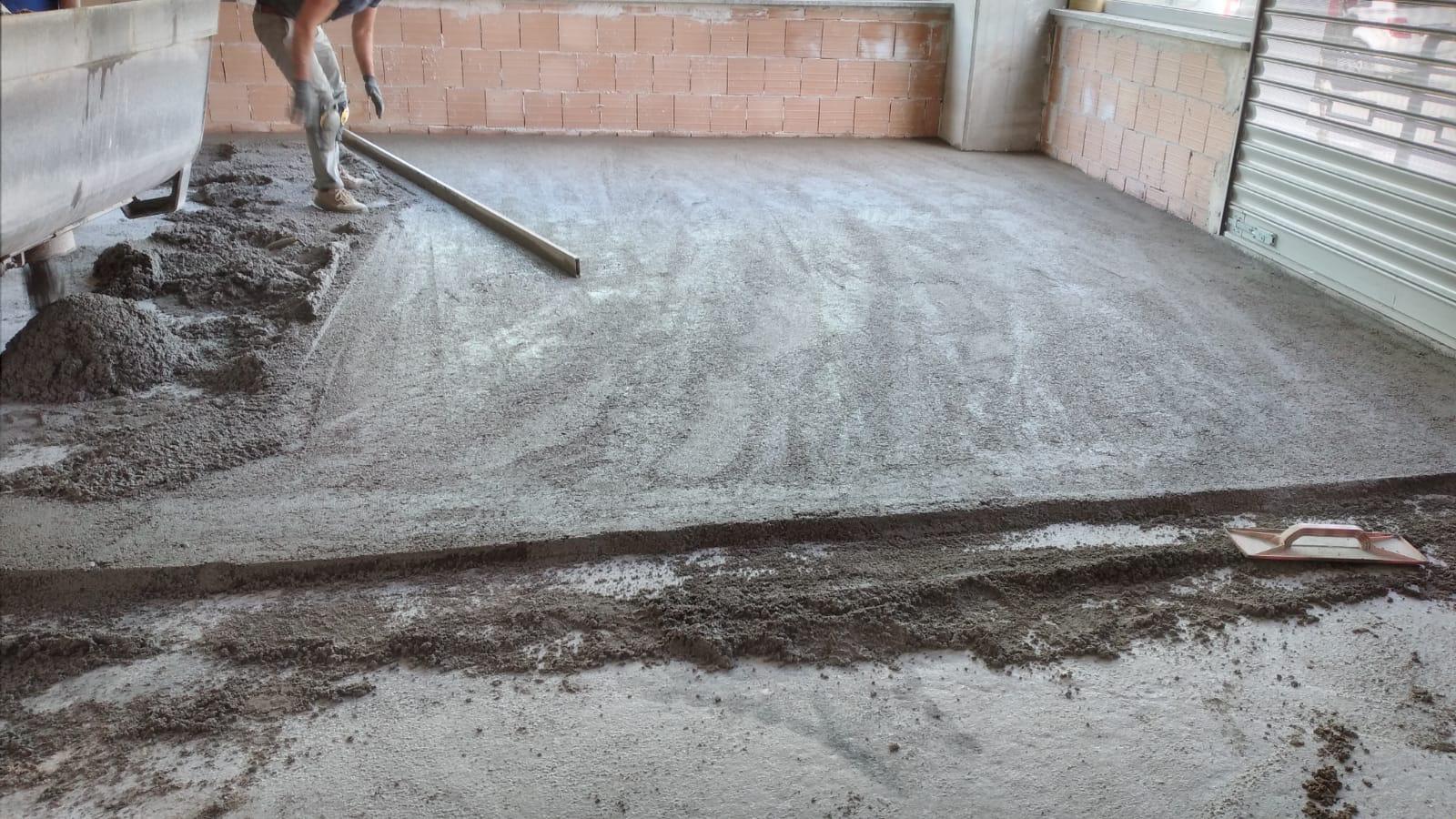 Realizzazione del massetto interno